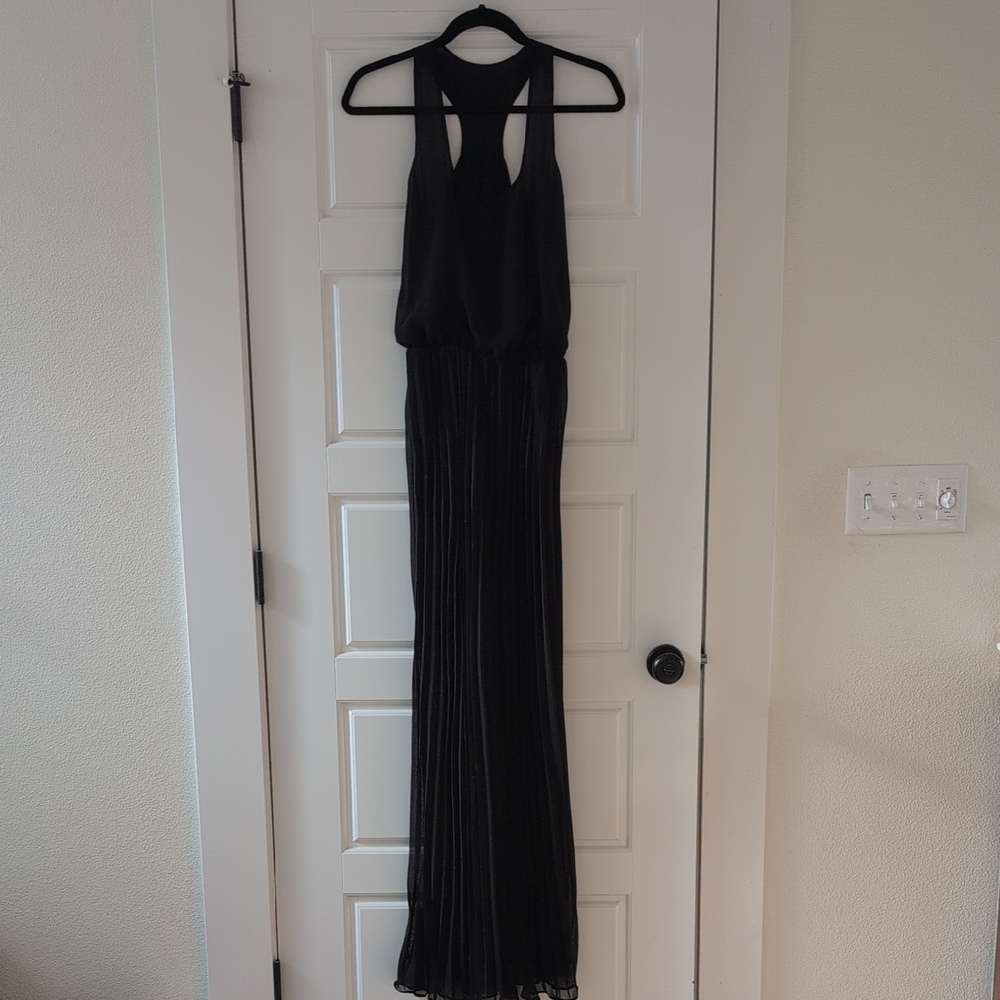 Tart Black Sequin Backless Halter Gown